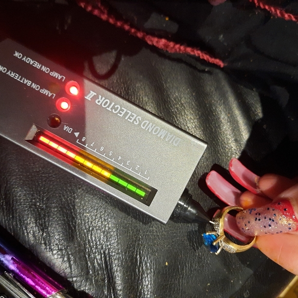 GENUINE SOLID 14K YELLOW GOLD HUGE 3CTTW LONDON BLUE DIAMOND 💎 RING ENGAGEMENT - Picture 5 of 15